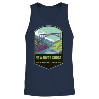 New River Gorge National Park Unisex Tank Top - Navy