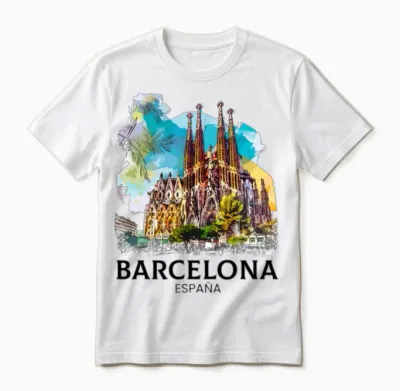 Barcelona Spain Espana Unisex T-Shirt - White