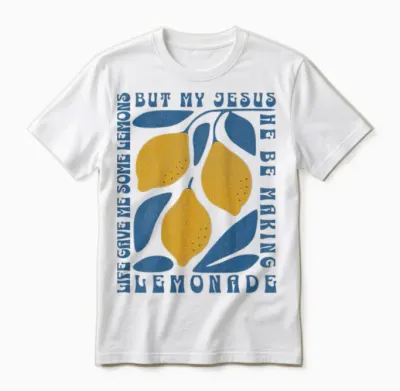 Life Gave Me Some Lemons Jesus Limonade Vieilli Sur Le Dos Unisex T-Shirt - White