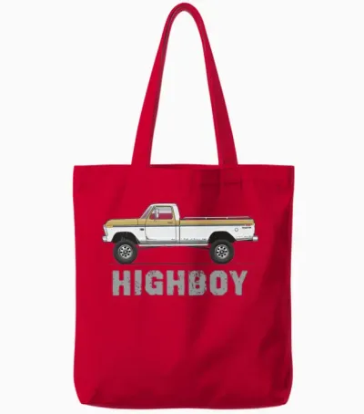 Highboy Durango Tan Tote Bags - Red