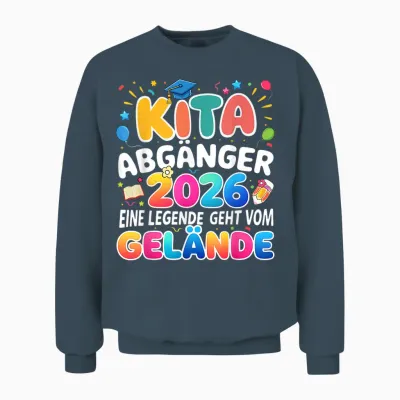 Kita Abgänger 2026 Einschulung Schulkind Junge Mädchen Unisex Sweatshirt - Dark Heather