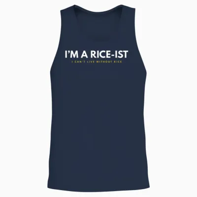 I'm a Rice-Ist Rice Funny Filipino T-Shirt Small Unisex Tank Top - Navy