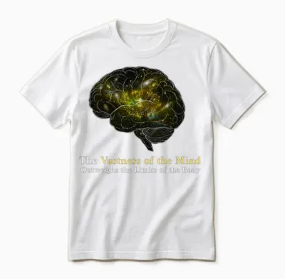 Tthe Vastness of the Mind Outweighs the Limits Unisex T-Shirt - White