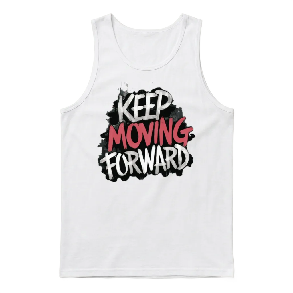 Keep Moving Forward Unisex Tank Top - White