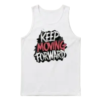 Keep Moving Forward Unisex Tank Top - White – 1