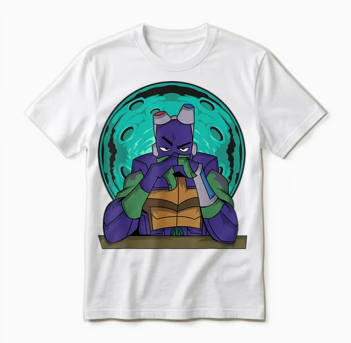 Mademark X Teenage Mutant Ninja Turtles - Donatello Hard as Nails for the Rv Unisex T-Shirt in White