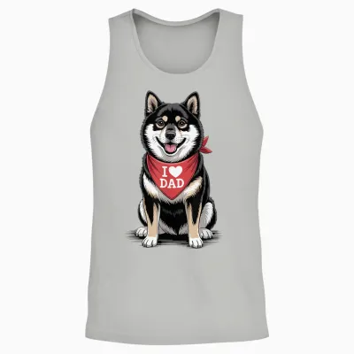 Ich Liebe Papa Shiba Inu Lover Hund/vatertag Unisex Tank Top - Ash