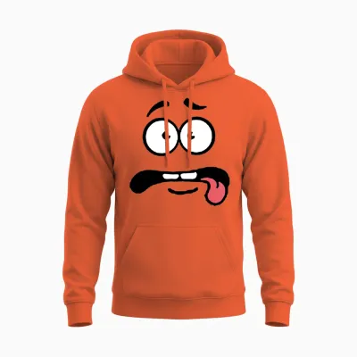 Funny Face Unisex Hoodie - Orange