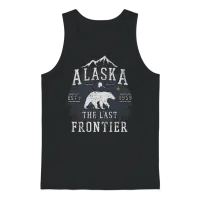 Alaska the Last Frontier Unisex Tank Top - Black – 1