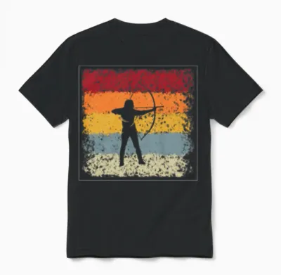 Archer Retro Unisex T-Shirt - Black