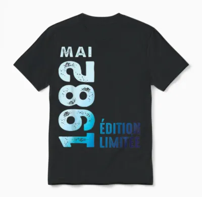 édition Limitée Mai 1982 Cadeau D'anniversaire 1982 Unisex T-Shirt - Black