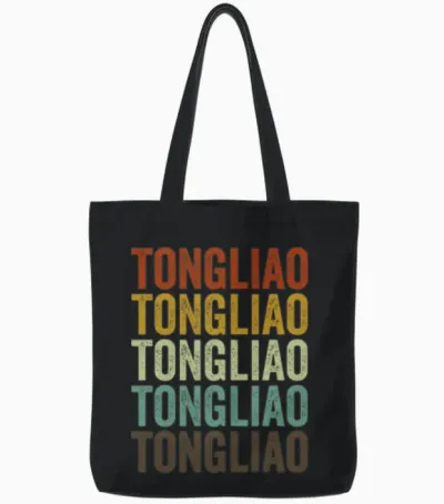 Tongliao China Retro Vintage Tote Bags - Black