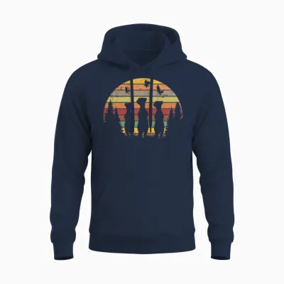 Meerkat Vintage Retro Unisex Hoodie - Navy