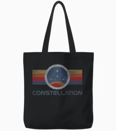 Constellation Logo Tote Bags - Black