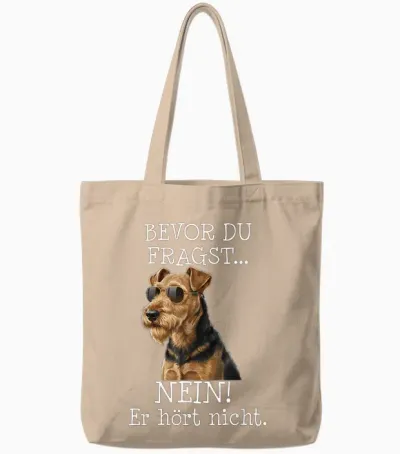 Bevor Du Fragst Airedale Terrier Lustiger Spruch Tote Bags - Natural