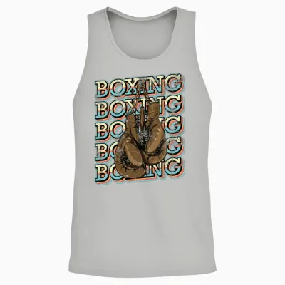 Boxing Gloves Retro Unisex Tank Top - Ash