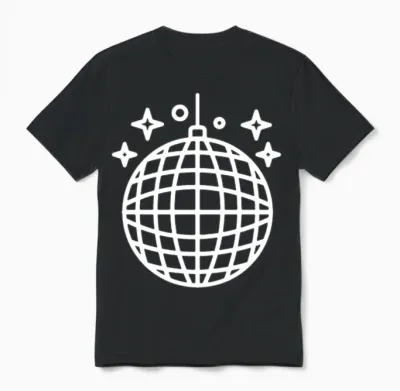 Disco at the Party Funny Unisex T-Shirt - Black