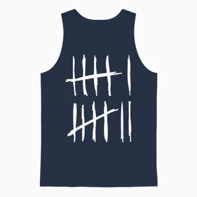 Six Seven 6 7 Tally Marks 67 Meme 6-7 Numbers Funny School Unisex Tank Top - Navy