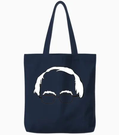 Blue Bernie Head Tote Bags - Navy