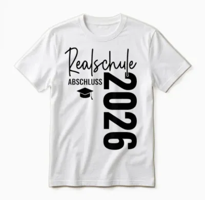 Realschule Abschluss 2026 Prüfung Bestanden Schulabschluss Unisex T-Shirt - White