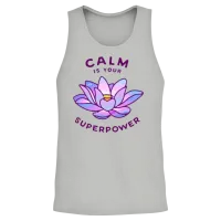 Calm Is Your Superpower Unisex Tank Top - Ash – 2