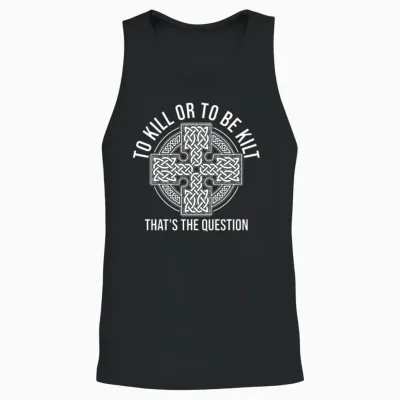 To or to Be Kilt - Funny Kilt Lover Unisex Tank Top - Black