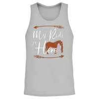 Rodeo, Western Horse Back Riding, Horse Lover Unisex Tank Top - Ash – 2