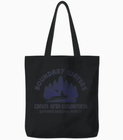Boundary Waters Bwca Minnesota Tote Bags - Black