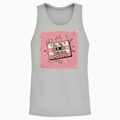 Valentine´s Retro Cassette Unisex Tank Top - Ash
