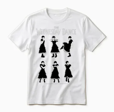 Wednesday the Wednesday Dance Moves Tutorial Unisex T-Shirt - White