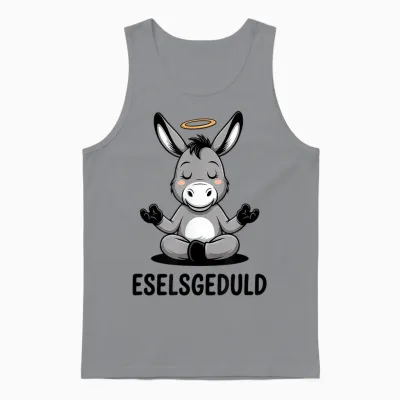 Eselsgeduld Lustiger Meditierender Esel Yoga Unisex Tank Top - Sport Grey