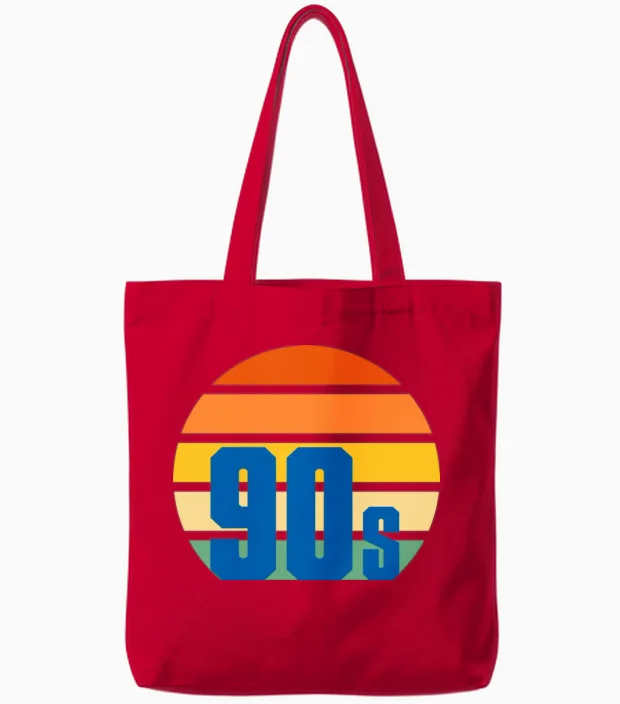 The 90s Vintage Retro Birthday Tote Bags - Red