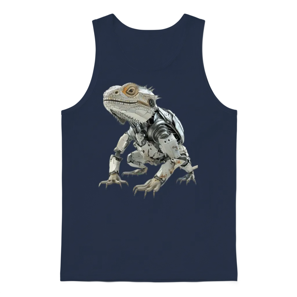 Bearded Dragon Unisex Tank Top - Navy