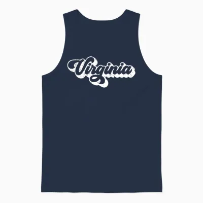 Virginia Retro State Unisex Tank Top - Navy