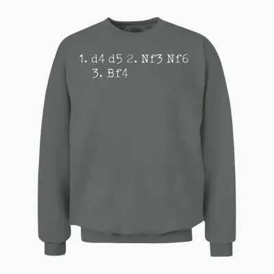 London System Eröffnung Schachzug Notation Schach Unisex Sweatshirt - Graphite Heather