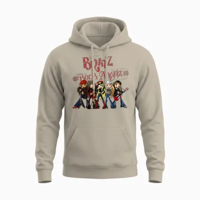 Bratz Rock Angelz Group Shot Unisex Hoodie - Sand