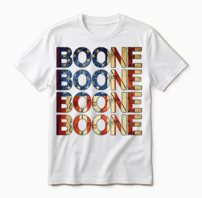 Boone Family Name I Love Boone Personalized Vintage Unisex T-Shirt - White