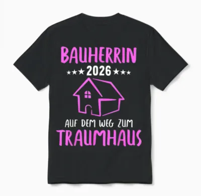 Bauherrin Bauherren Bauherr 2026 Unisex T-Shirt - Black