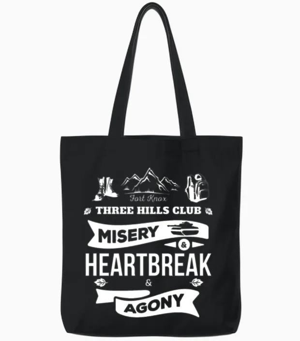 Fort Knox Three Hills Club Tote Bags in Black