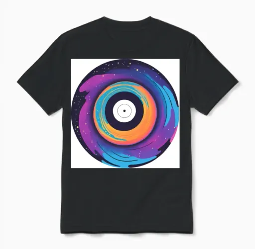 Vinyl Vortex & Dj Gift Unisex T-Shirt in Black