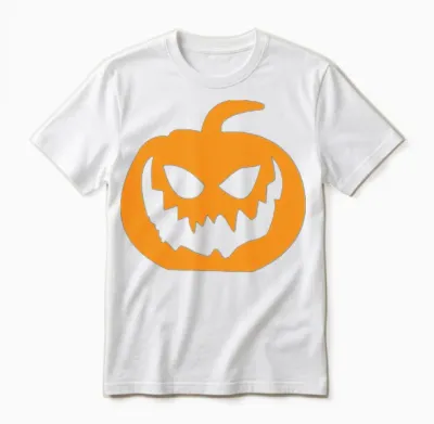 Pumpkin Funny Unisex T-Shirt - White