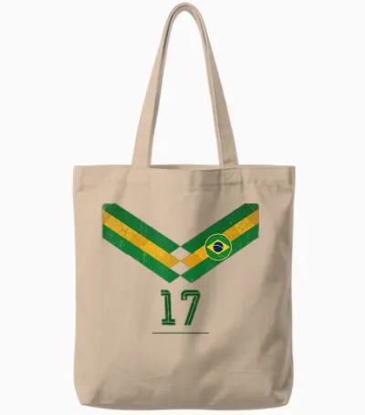 Brésil Cadeau Drapeau Brésil Fan Vintage Samba Brasil Tote Bags - Natural
