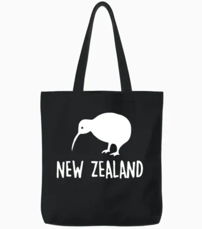 New Zealand Kiwi Tote Bags - Black