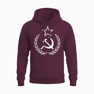 Hammer and Sickle Crown Ussr Soviet Union Unisex Hoodie - Maroon