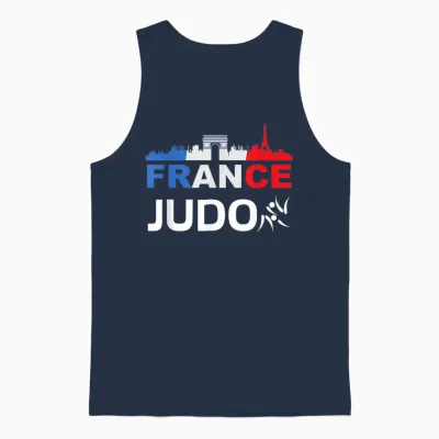France Flag Judo Gift Jersey Judo France T-Shirt, Black, S Unisex Tank Top - Navy