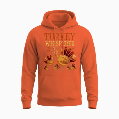 Thanksgiving Funny Thanksgiving Turkey Whisperer Unisex Hoodie - Orange