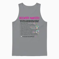 Evjf Liste Jeux Drôle Enterrement De Vie De Jeune Fille Unisex Tank Top in Sport Grey - 1