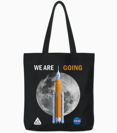 Nasa Artemis We Are Going Mond Sls Insignia Logo Tote Bags - Black