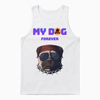 The Boss Dog Unisex Tank Top - White