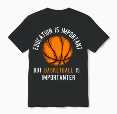 Funny Basketball for Teen Boys 10 12 Unisex T-Shirt - Black